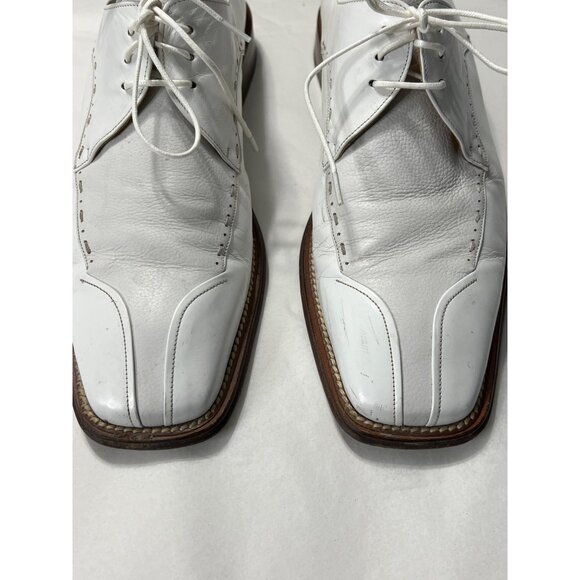 Mezlan Mens White Leather Oxfords Size 10.5 Made In Spain main image 3